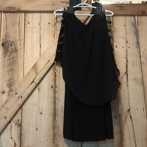 MSK Black Layered Cocktail Dress